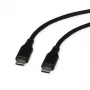 ROLINE USB 2.0 kaapeli C-C ST/ST silikoni 60W 1m musta - kaapeli - digitaalinen/data (11.02.9120)