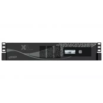 Rack-asennettava UPS Infosec X4 2000 RM Plus 2 kVA / 1200 W, 10 pistorasiaa tyyppi F, LCD, Line-Interactive