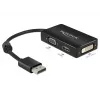 DeLOCK 0.16m DisplayPort/VGA+HDMI+DVI VGA (D-Sub)+ HDMI + DVI musta