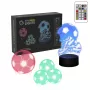 Pöytävalaisin MANTA SNL124RGB RGB 3D pallot valokoriste, värinvaihtuva LED, koristeellinen valaistus