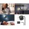 Beper P201UTP304 ladattava LED-valaisin magneettijalustalla, klipsillä ja seinäkiinnikkeellä, 2,3 W, himmennettävä, musta