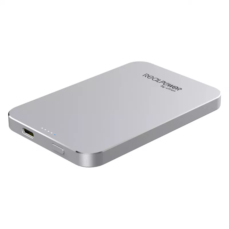 RealPower varavirtalähde PB-5000 MAG hopea 5 000 mAh