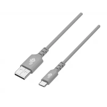Kaapeli USB-USB C 2 m silikoni harmaa Quick Charge
