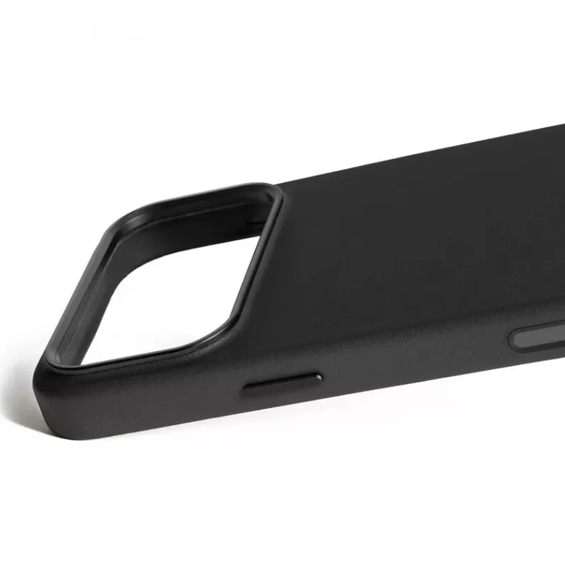 Mujjo Full Leather Case -kotelo iPhone 17 Pro Max musta