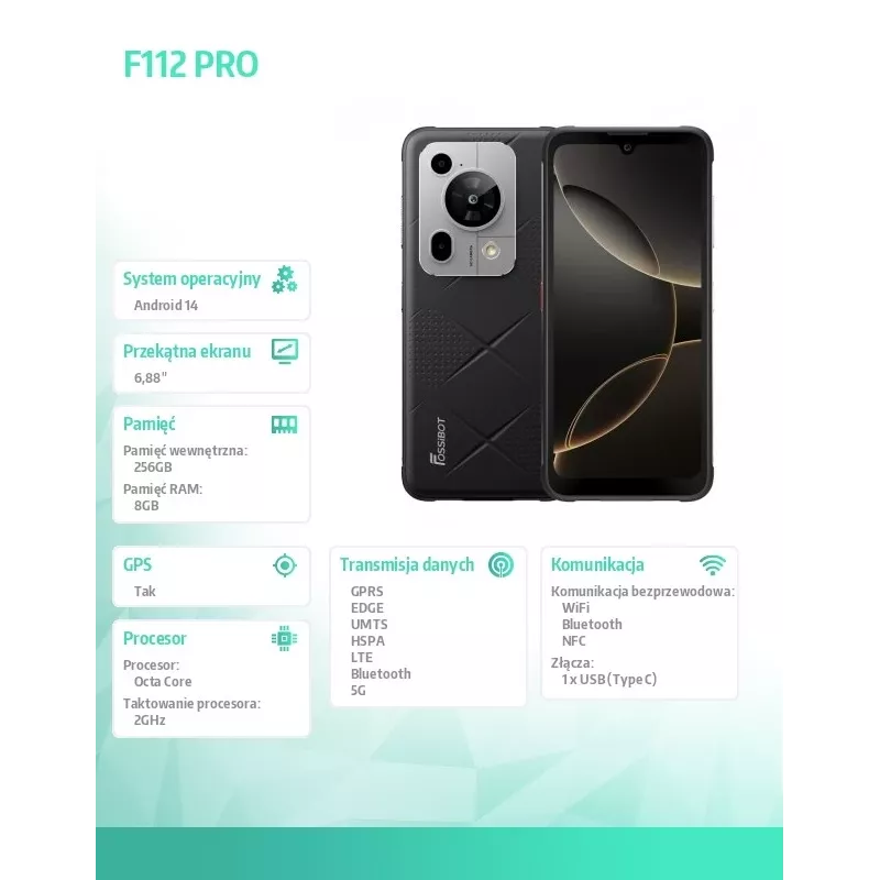 Älypuhelin FOSSiBOT F112 Pro musta