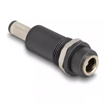 Adapteri DELOCK DC 5,5 x 2,1 mm (naaras) DC 5,5 x 2,5 mm (uros), musta