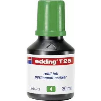Täyttömustepatruuna Edding T 25 vihreä 30 ml yhteensopiviin Edding-tusseihin