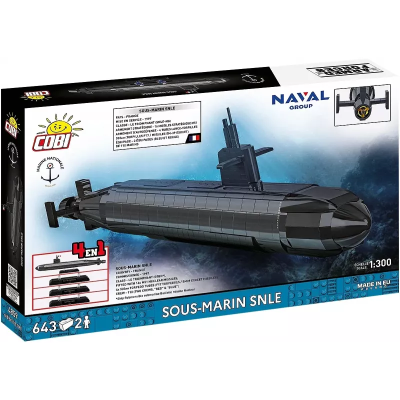 Cobi Blocks Sous-Marin SNLE rakennussarja — 643 osaa