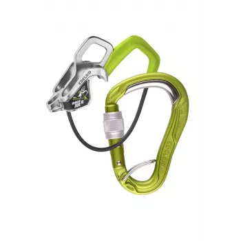 Varmistussarja EDELRID Mega Jul Bulletproof Screw II Oasis - varmistuslaite ja ruuvilukkoinen sulkurengas