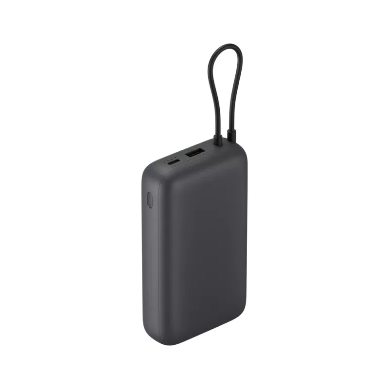 Varavirtalähde Xiaomi 20000mAh sisäänrakennetulla kaapelilla, tummanharmaa, malli 61828