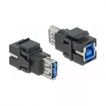 Keystone-moduuli DeLOCK 86395 litteä musta USB A