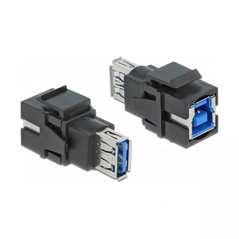 Keystone-moduuli DeLOCK 86395 litteä musta USB A