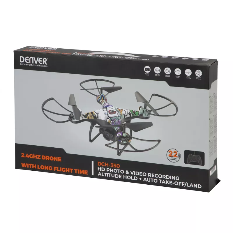 Drooni Denver 2,4 GHz HD-kameralla ja korkeudenpidolla