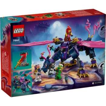 LEGO rakennuslelu NINJAGO 71842 Rontu mestarilohikäärme — 381 osaa, 4 minifiguuria, näyttelymalli 130 mm