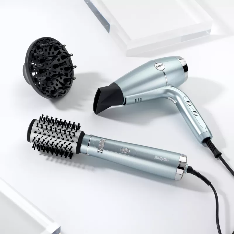 BaByliss AS773E Hydro Fusion Air Styler kuumailmaharja, Black, Metallic 700 W 98.4 (2.5 m)