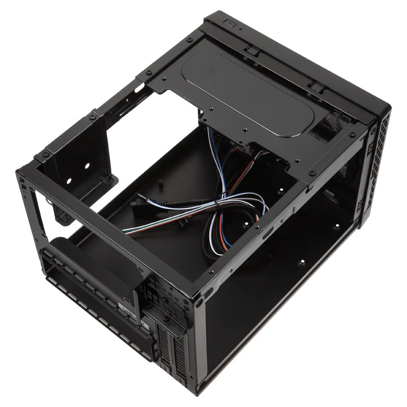 SilverStone SUGO 13 - Desktop - Mini-DTX - ilman virtalähdettä (AT / PS/2) - musta - USB/audio (SST-SG13B-Q)