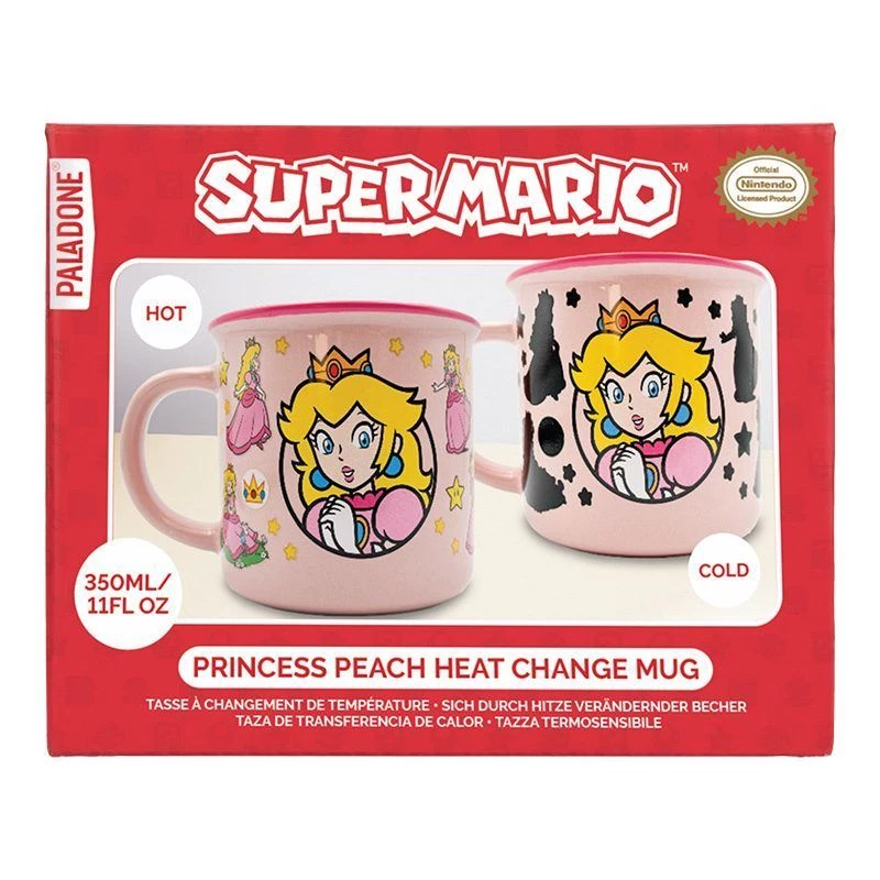 Paladone Super Mario Princess Peach lämmöstä väriä vaihtava muki