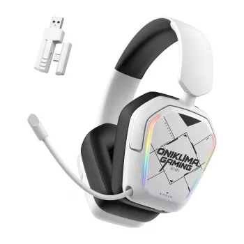 Johdollinen/langaton headset Onikuma GT883 valkoinen — Bluetooth- ja kaapeliyhteys, over-ear-rakenne