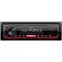 Auto digitaalinen mediassoitin JVC KD-X162 1 DIN, 200 W, 24-bit DAC, FLAC/MP3/WAV/WMA, etu-USB Type-A, 3,5 mm, LCD 2-rivinen, musta