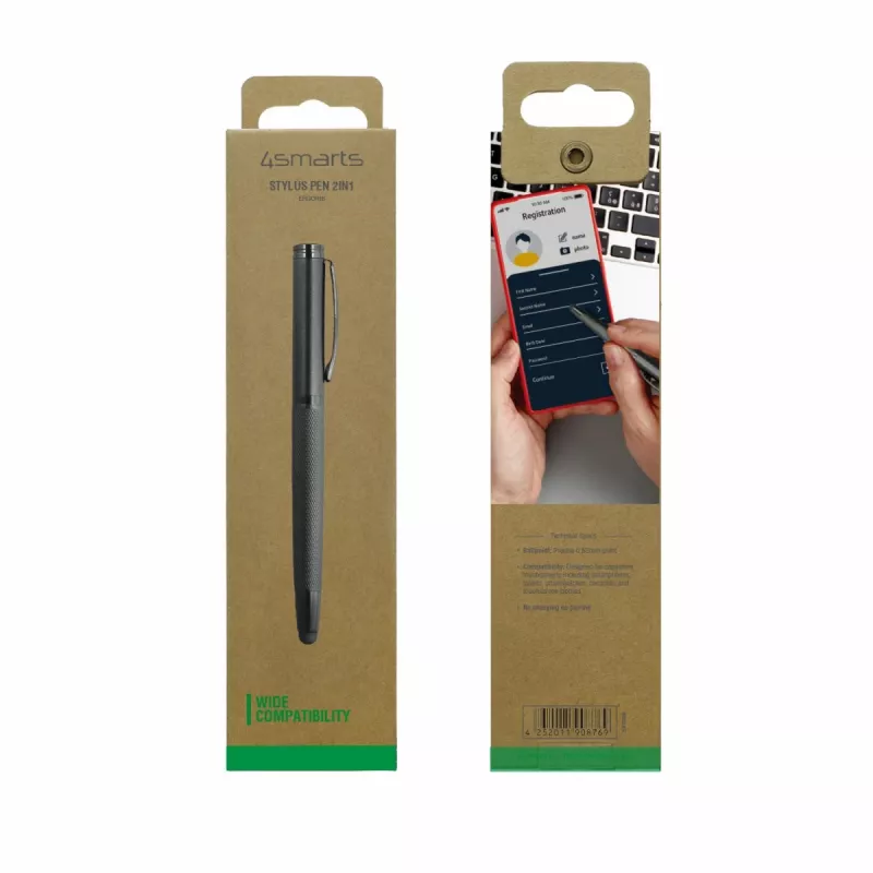 4smarts 2-in-1 ErgoRib yleiskynä, musta