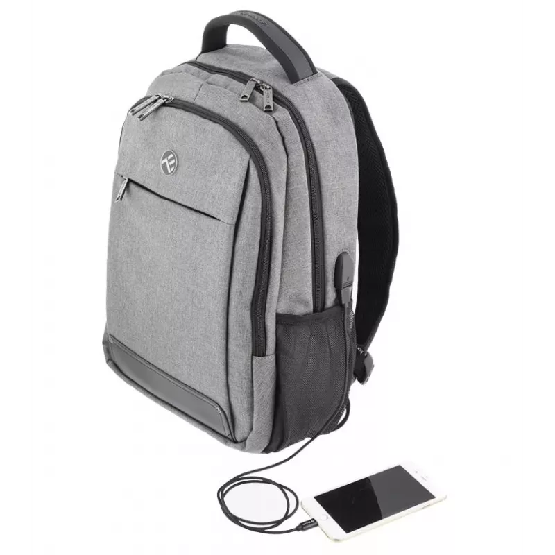 Kannettavan tietokoneen reppu Tellur Companion 15,6 inch USB-liitännällä, harmaa