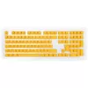 Näppäinhattusarja Ducky DKSA109-DEPDYDYYWO1 keltainen PBT Double-Shot DE-asettelu 109 näppäintä