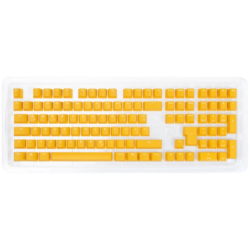 Näppäinhattusarja Ducky DKSA109-DEPDYDYYWO1 keltainen PBT Double-Shot DE-asettelu 109 näppäintä