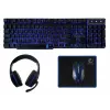 Näppäimistö ja hiiri sisältäen Rebeltec SHERMAN pelit USB QZERTY englanti musta