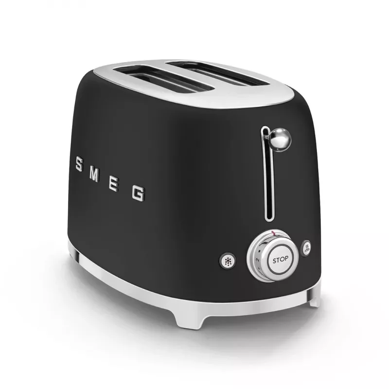 Leivänpaahdin Smeg 50's Style TSF01BLMEU 2 viipaletta musta ruostumaton teräs