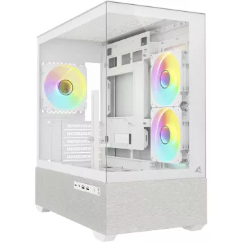 Sharkoon MK7 ARGB mATX -kotelo 2x lasi valkoinen