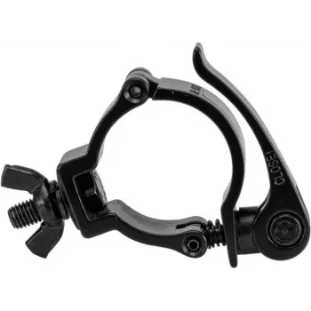EUROLITE Clamp TPC-10QCB musta ristikoille ja valaisimille, metallinen turvakoukku