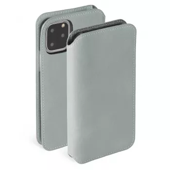 Krusell Sunne -kotelo Apple iPhone 11 Pro -puhelimelle — vintage-harmaa, foliokotelo korttipaikalla