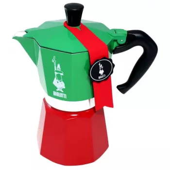 Bialetti Moka Express Italia 6TZ (300 ml) punainen-vihreä