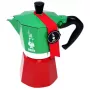 Bialetti Moka Express Italia 6TZ (300 ml) punainen-vihreä