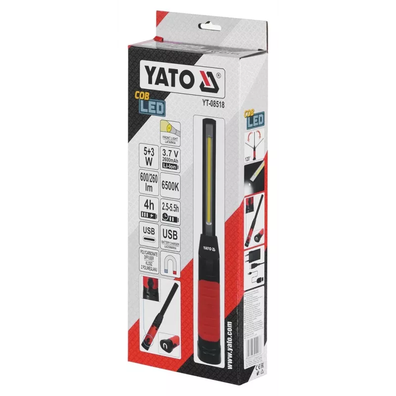 Yato YT-08518 työvalo musta LED 8 W