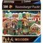Palapeli Ravensburger Wooden Puzzle Christmas Market — 500 osaa, puupalapeli
