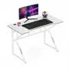 Pelipöytä huzaro Hero 1.6 valkoinen — suora MDF/hiilikuitupöytälevy 1200×600 mm, metallirunko, 750 mm korkeus