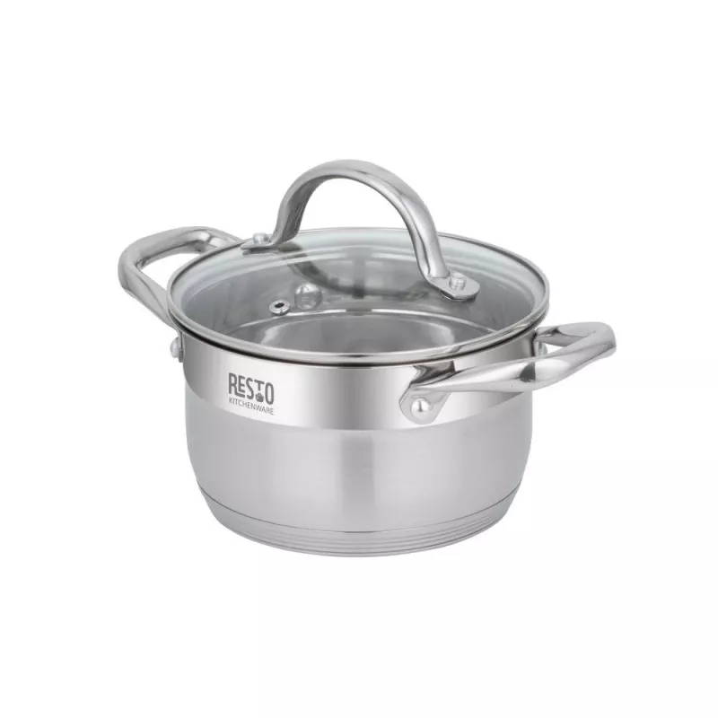 Pyöreä ruostumattomasta teräksestä valmistettu kattila Resto Kitchenware Libra 1,9 L