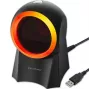 Qoltec 50857 langallinen pöytäviivakoodinlukija, 1D/2D, QR, USB, 1,75 m johto