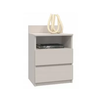 Yöpöytä Top e shop Malwa 2 laatikolla, 40×32×59 cm, kaschmir-viimeistely