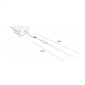 Kelautuva kaapeli DeLOCK Easy 45 USB 2.0 Type-A – Type-C 0,62 m