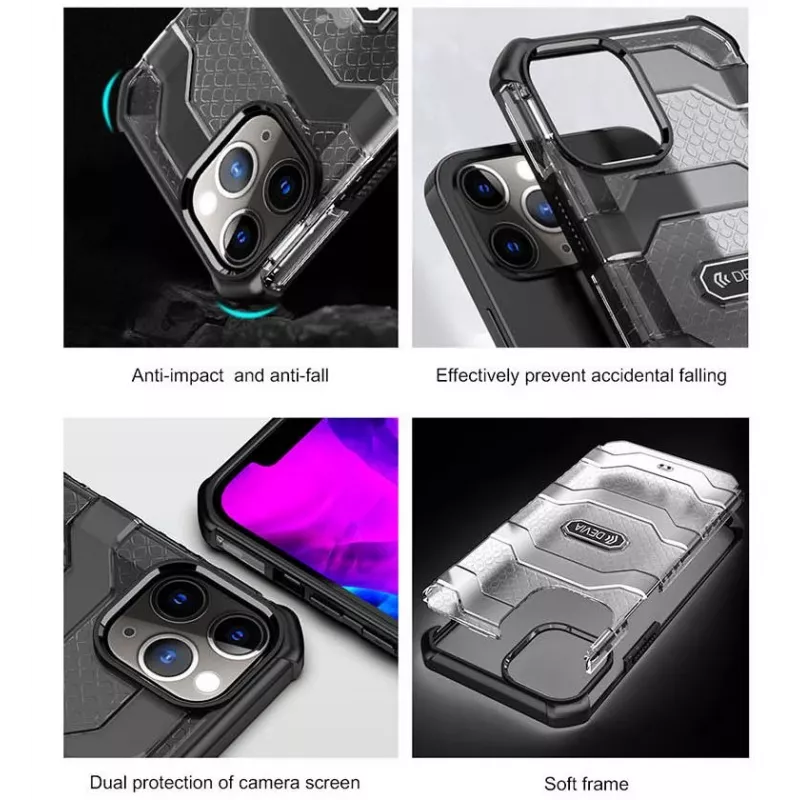 Iskunkestävä kotelo Devia Vanguard iPhone 12 Pro Max, vihreä
