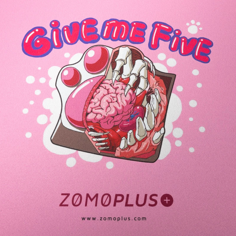 ZOMOPLUS Give Me Five -pelihiirimatto, 500x420 mm - roosa