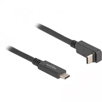 DeLOCK USB-kaapeli USB Type-C-pistoke USB Type-C-pistokkeeseen taivutettu 2 m 5 Gbit/s 4K PD 60W