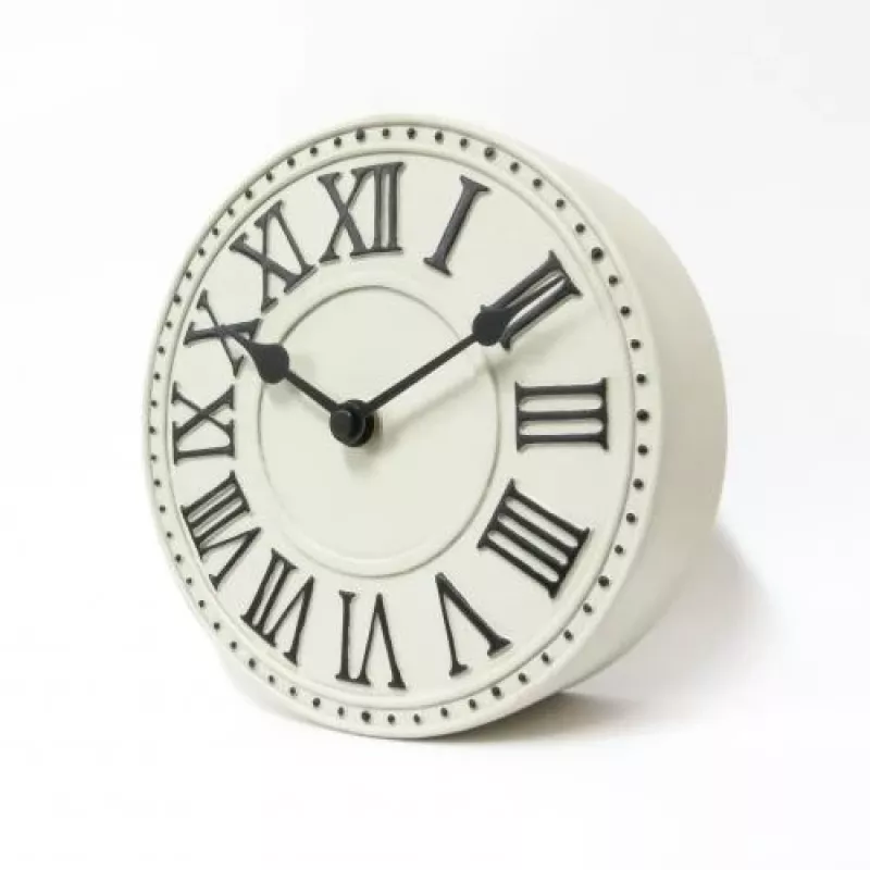 NeXtime kello 5187wi London pöytäkello, Ø16 cm, seinäkello, valkoinen/musta+B32
