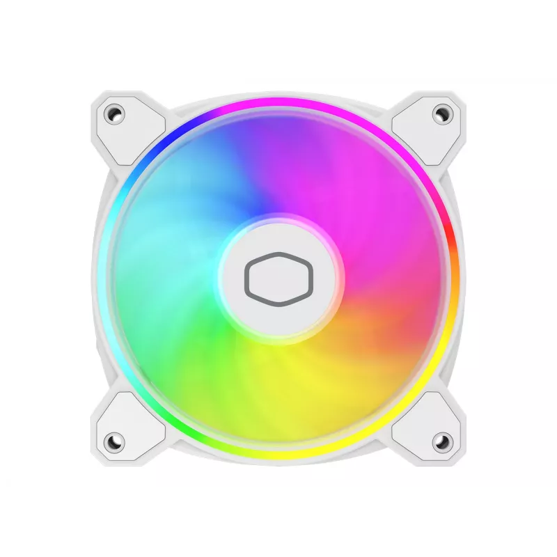 Cooler Master MasterFan MF120 Halo2 White Edition MFL-B2DW-21NP2-R2 120 mm ARGB-koteloviuhka, 27 dB, 51,88 CFM, valkoinen