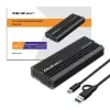 Ulkoinen SSD-kotelo QOLTEC NV2270 M.2 SATA/NVMe-asemille, USB-C, jopa 2 TB
