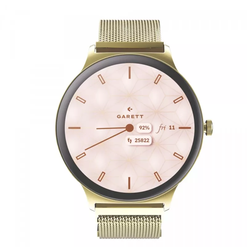 Älykello Garett Verona 2 Gold Mesh Bluetoothilla ja sykemittarilla