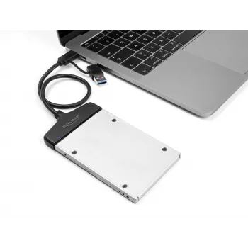 DeLOCK USB-SATA-muunnin 6 Gb/s USB Type-C Type-A 0,3 m
