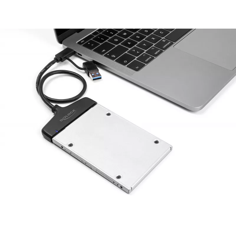 DeLOCK USB-SATA-muunnin 6 Gb/s USB Type-C Type-A 0,3 m